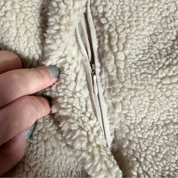 Lily & Lottie Cream Sherpa Fleece Jacket XL - Picture 7 of 9